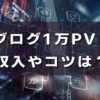 ブログ【1万PV】はすごい？収入や初心者でもできるコツを紹介